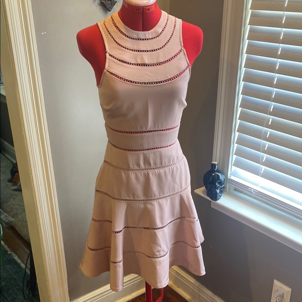 KEEPSAKE the Label Pink Fit and Flare Halter Dress